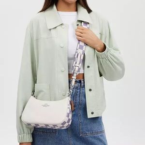 NWT Teri Shoulder Bag With Checkerboard Print